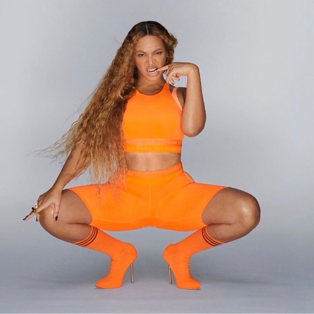 Ivy Park Solar Orange Halter Bra